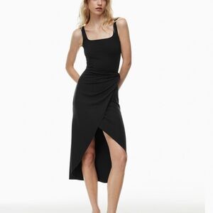 Aritzia Saturn Midi Dress Black Sz Sm EUC